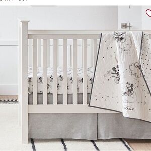 Pottery Barn Kids linen crib skirt